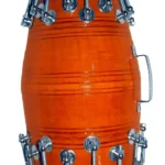 Ram musical Orang polish on the Dholak Mando wood shell Dholak with Alternate size Nut Bolt tunning system