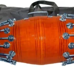 Ram musical Orange polish on the Dholak Mando wood shell Dholak with Alternate size Nut Bolt tunning system